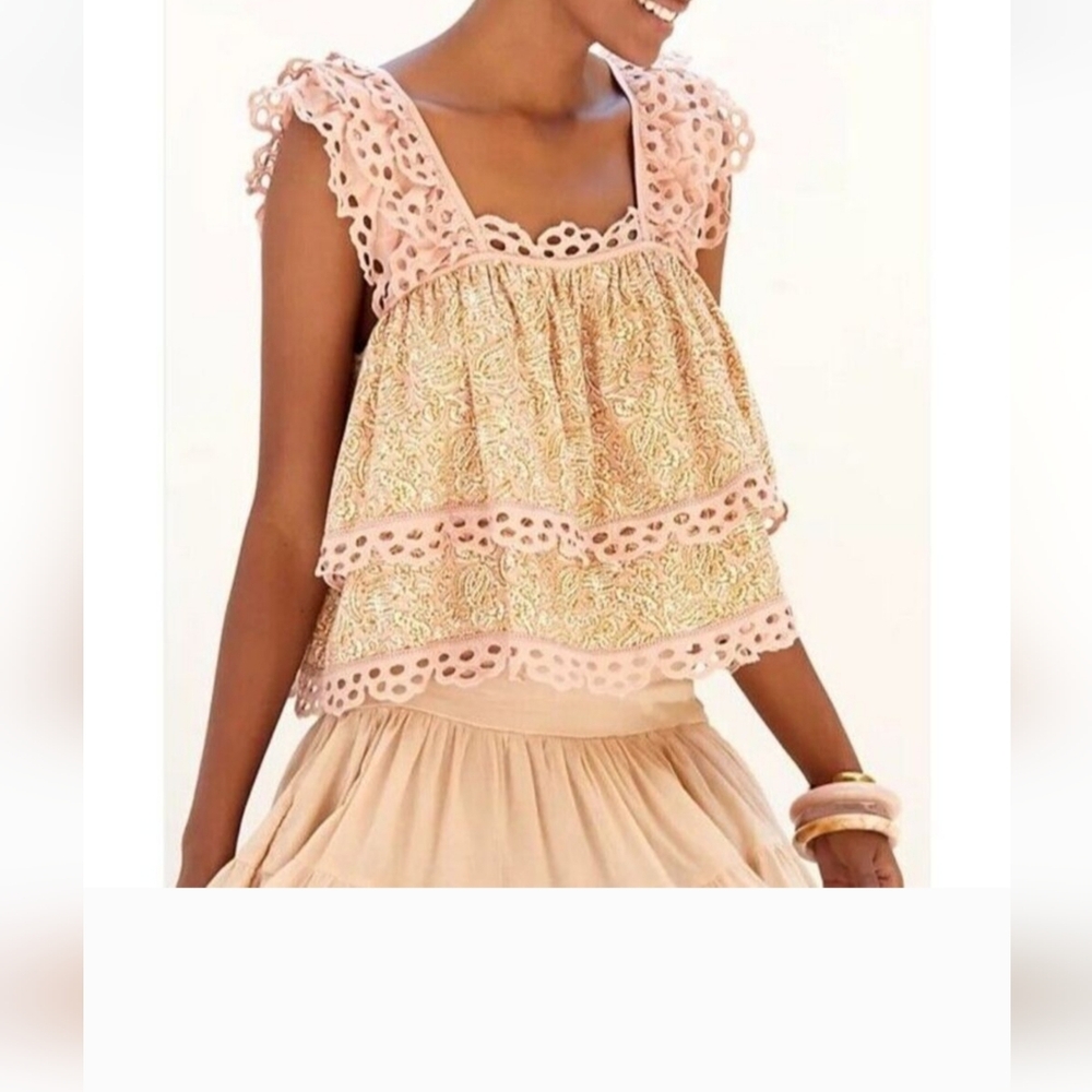 Pink Lace Sleeveless Top